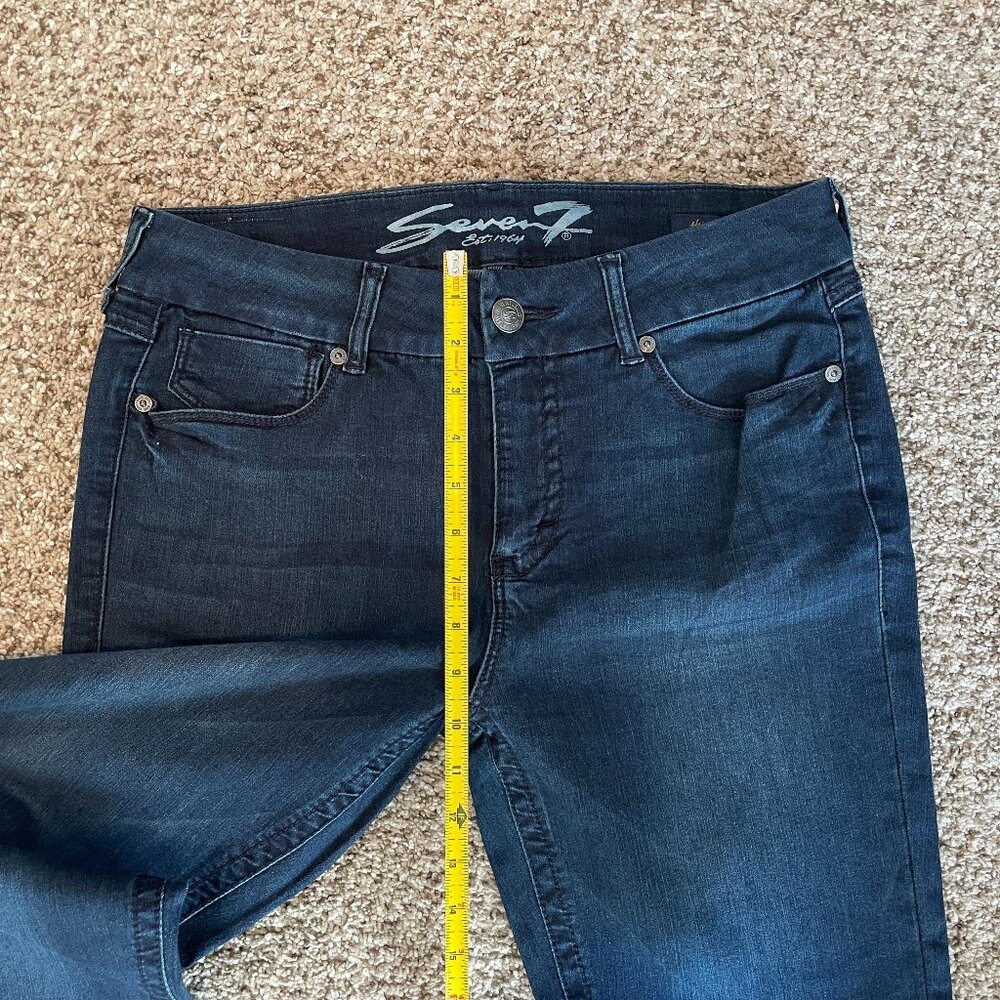 Size 14 Seven7 Tummyless dark wash skinny jeans - Picture 12 of 16